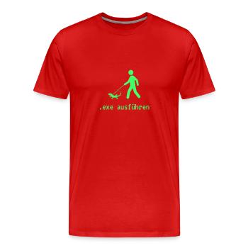 exe ausführen GRÜN - Männer Premium Bio T-Shirt - Rot - Vorne - Damien (186cm)