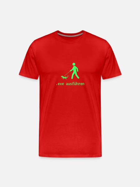 exe ausführen GRÜN - Männer Premium Bio T-Shirt - Rot