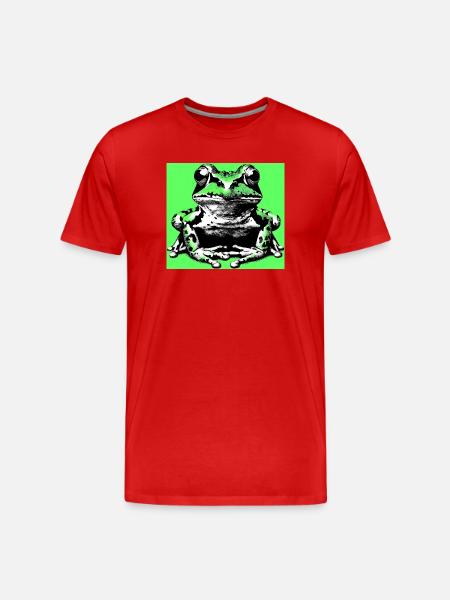 Frosch - Männer Premium Bio T-Shirt - Rot