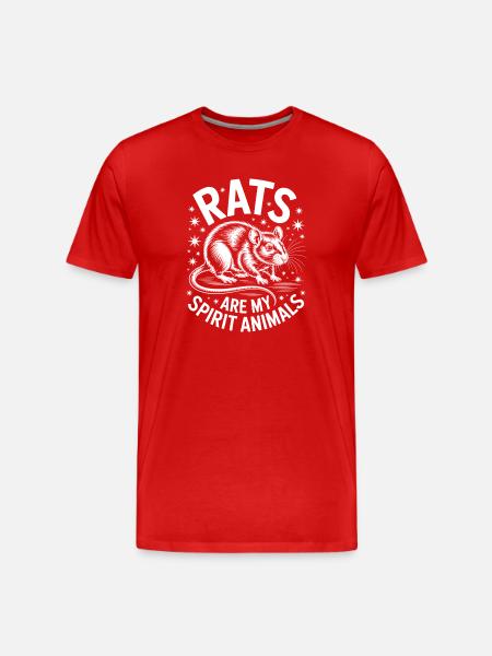 Rat Sayings Rat Funny Rat Gift - Men's Premium Organic T-Shirt - red