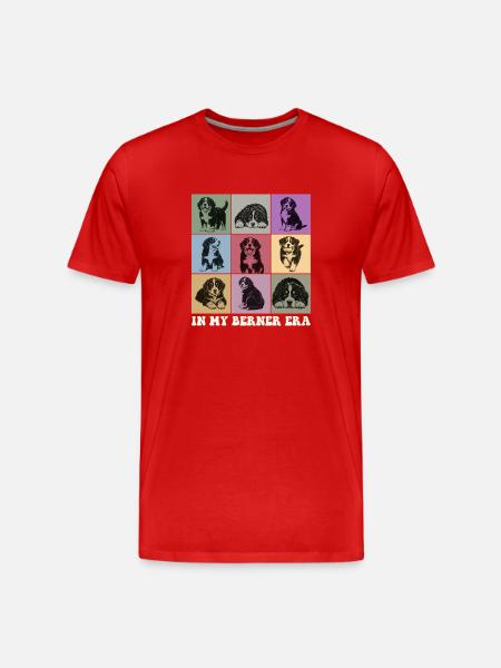 In meiner Berner-Ära Berner Sennenhund-Mutter - Männer Premium Bio T-Shirt - Rot