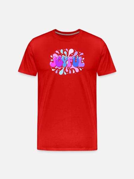 Bright joy in splash pop - Men's Premium Organic T-Shirt - red