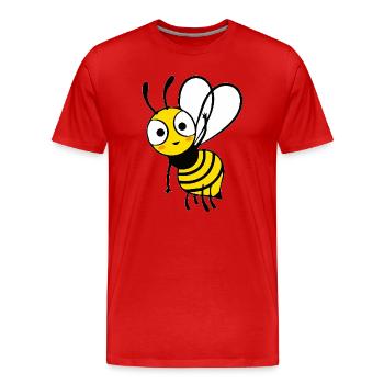 Biene am winken Imker Bienenzüchter - Männer Premium Bio T-Shirt - Rot - Vorne - Damien (186cm)