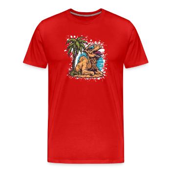 Bande dessinée Camel Summer - T-shirt bio Premium Homme - rouge - Devant - Damien (186cm)