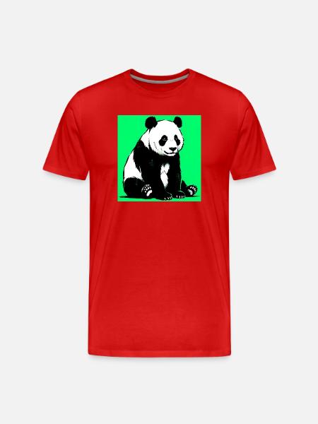 panda - T-shirt bio Premium Homme - rouge