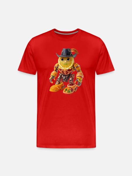 AGRUMINA - The Citrus Cyborg - Men's Premium Organic T-Shirt - red