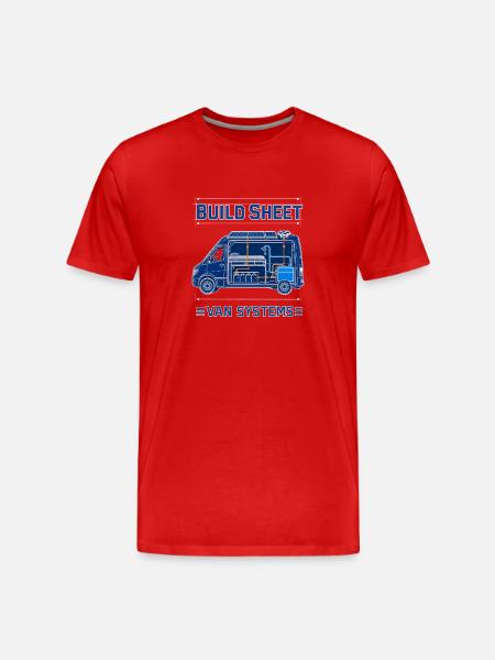 Van Systems Blueprint, selbstversorgende Cutaway-PLA - Männer Premium Bio T-Shirt - Rot