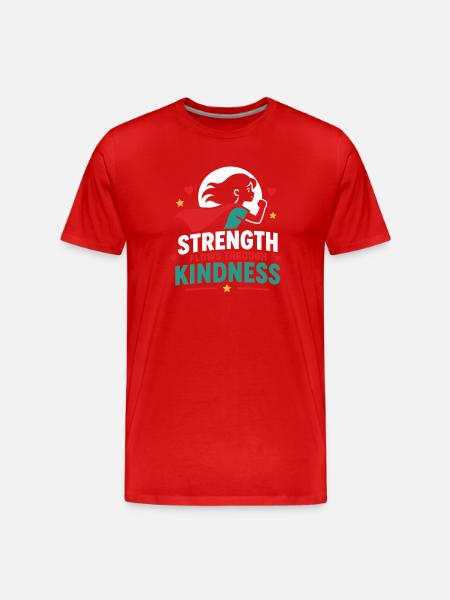 Strength Flows Through Kindness - Men's Premium Organic T-Shirt - red
