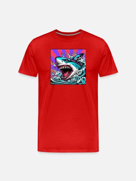 Requin - T-shirt bio Premium Homme - rouge