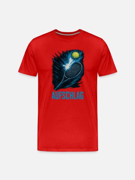 Aufschlag Kraftsprint - Männer Premium Bio T-Shirt - Rot