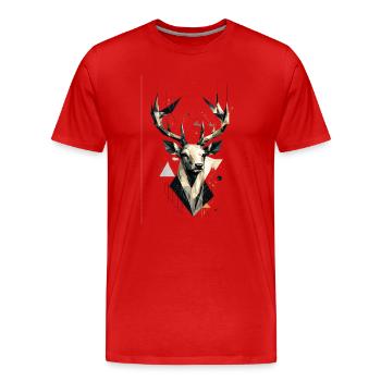 Wild Geometry - Men's Premium Organic T-Shirt - red - Front - Damien (186cm)