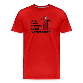total verschossen - Männer Premium Bio T-Shirt - Rot - Vorne - Damien (186cm)