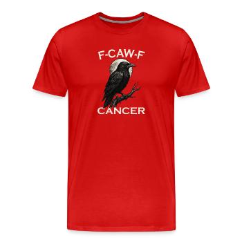 F-Caw-F Corbeau Corbeau Survivant du Cancer FCAWF - T-shirt bio Premium Homme - rouge - Devant - Damien (186cm)