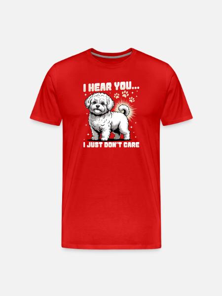 Bichon Frise Dog Breed - Men's Premium Organic T-Shirt - red