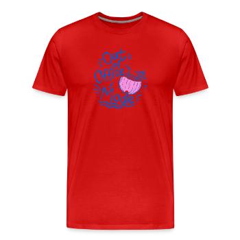 Coconut Doodle im Abwesenheitsmodus - Männer Premium Bio T-Shirt - Rot - Vorne - Damien (186cm)