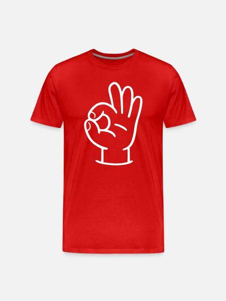 Ok main - T-shirt bio Premium Homme - rouge