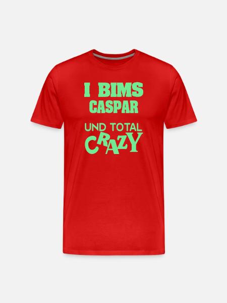 Crazy Caspar - Männer Premium Bio T-Shirt - Rot