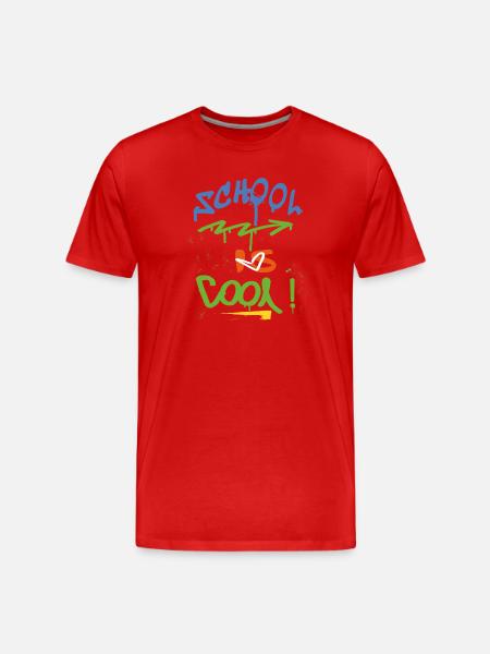 L’école est cool - T-shirt bio Premium Homme - rouge
