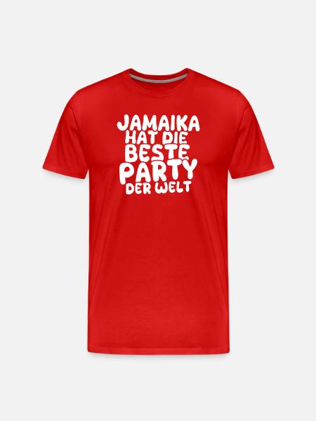 Jamaika - Männer Premium Bio T-Shirt - Rot