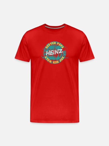 Vater Heinz - Männer Premium Bio T-Shirt - Rot