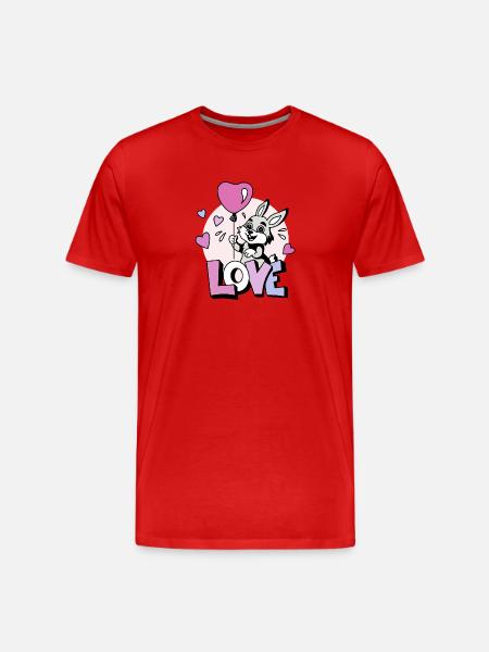 Love Bunny - T-shirt bio Premium Homme - rouge