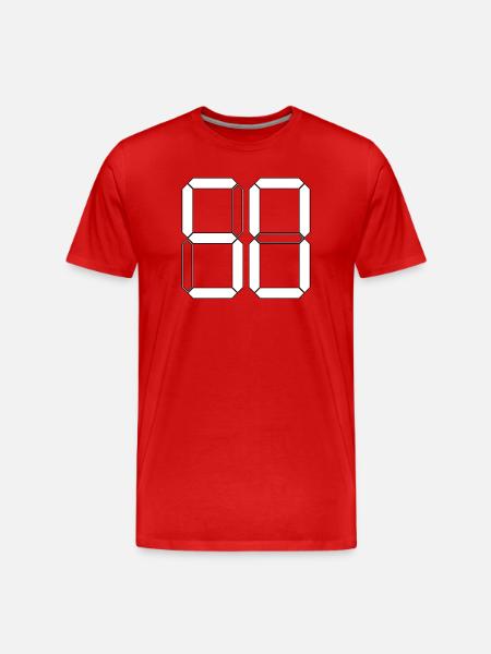 NUMBER 50 Fifty Birthday Gift Digital - Men's Premium Organic T-Shirt - red