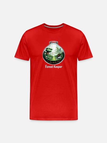 Forestier Forestier Moss Terrarium - T-shirt bio Premium Homme - rouge