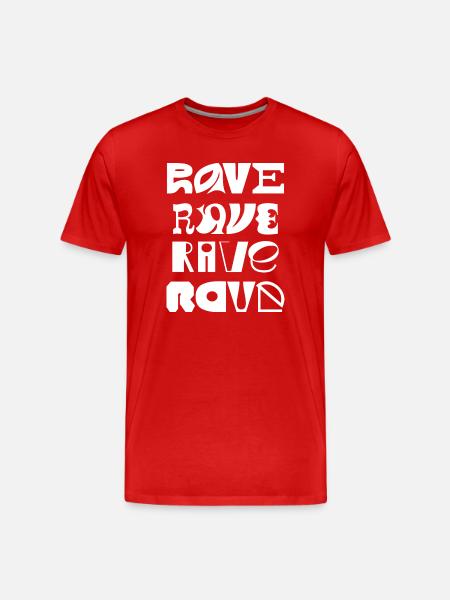 Typographie Rave - T-shirt bio Premium Homme - rouge