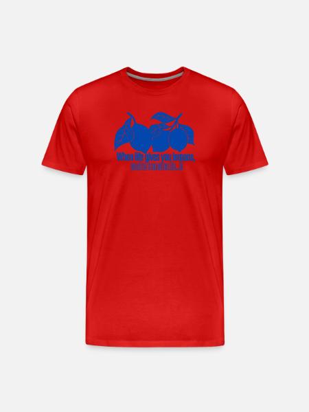 lemons - Men's Premium Organic T-Shirt - red