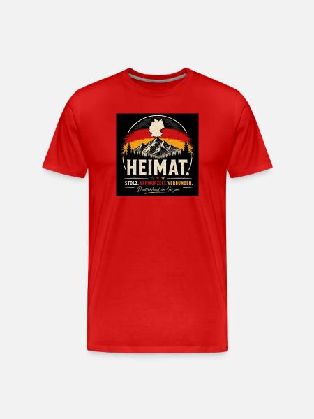 Heimat - Männer Premium Bio T-Shirt - Rot