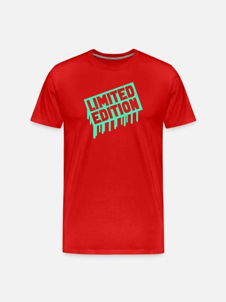 Texte de graffiti en édition limitée - T-shirt bio Premium Homme - rouge