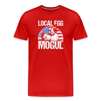 Patriotic Farmer Rooster Flock Poultry USA Pride C - Männer Premium Bio T-Shirt - Rot - Vorne - Damien (186cm)