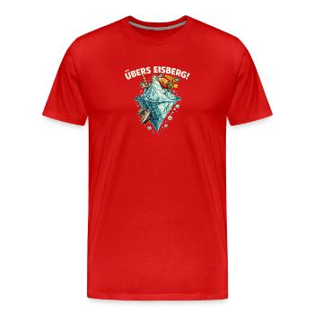 Über Eisberg Sommer Abenteuer - Männer Premium Bio T-Shirt - Rot - Vorne - Damien (186cm)