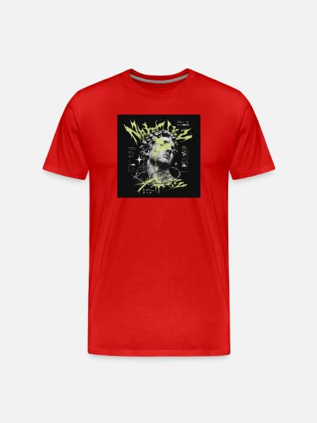 Neon Splatter Sculpture - Men's Premium Organic T-Shirt - red