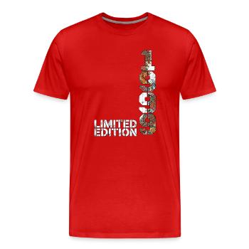 Édition limitée 1999 Dragon Tattoos - T-shirt bio Premium Homme - rouge - Devant - Damien (186cm)