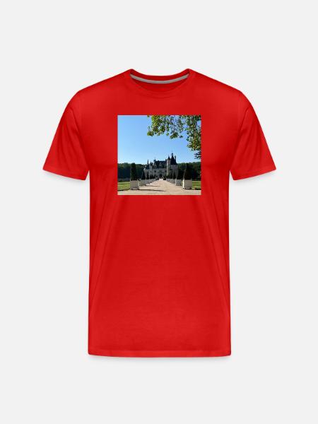 Castle of Chenonceau - Men's Premium Organic T-Shirt - red