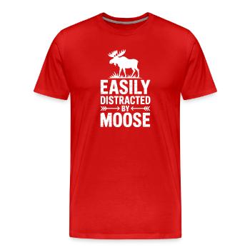 Elch Sprüche Elche Lustiges Elch Geschenk - Männer Premium Bio T-Shirt - Rot - Vorne - Damien (186cm)