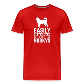 Paroles Husky, Cadeau Husky Drôle Husky - T-shirt bio Premium Homme - rouge - Devant - Damien (186cm)