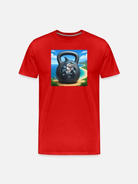GIDAGI Fitness Cartoons Collection - Men's Premium Organic T-Shirt - red
