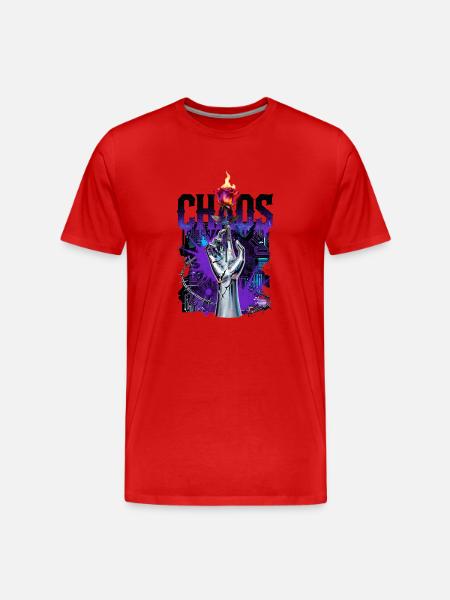 Circuit Rose Rising - T-shirt bio Premium Homme - rouge
