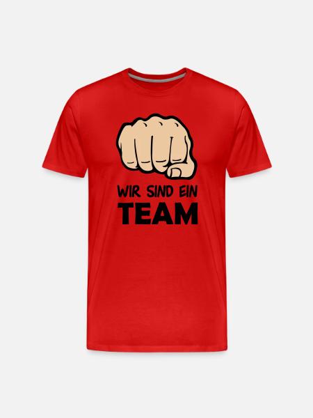 faust_team_002 - Männer Premium Bio T-Shirt - Rot