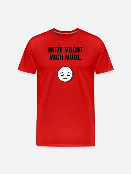 Hitze macht mich müde. - Männer Premium Bio T-Shirt - Rot