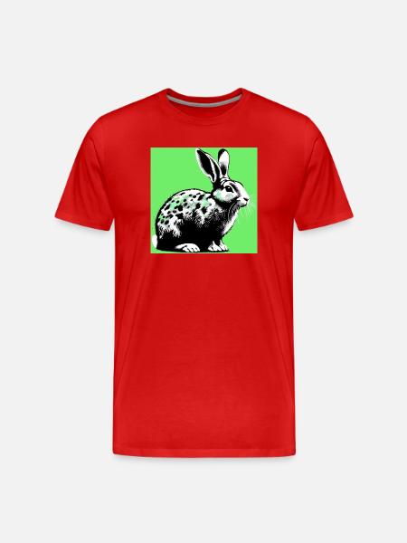 lapin - T-shirt bio Premium Homme - rouge