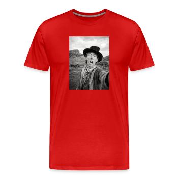 Billy the Kid Selfie - T-shirt bio Premium Homme - rouge - Devant - Damien (186cm)