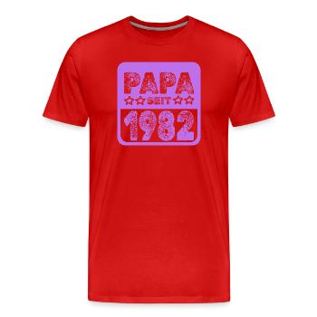 Papa 1982 - T-shirt bio Premium Homme - rouge - Devant - Damien (186cm)