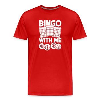 Bingo Player Bingo With Me Bingo - T-shirt bio Premium Homme - rouge - Devant - Damien (186cm)