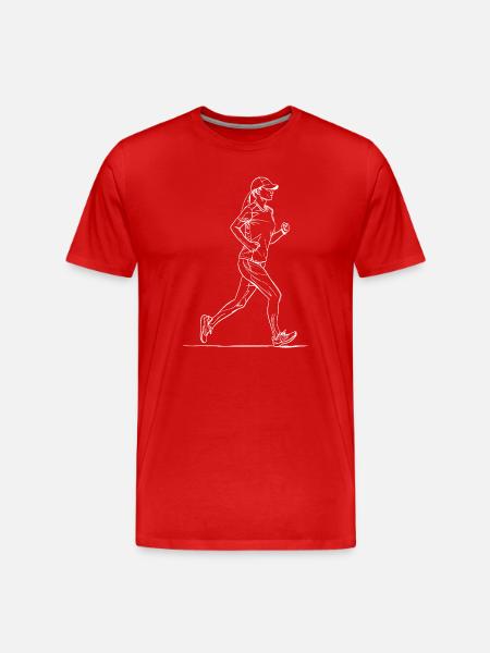 Sketch du coureur - T-shirt bio Premium Homme - rouge