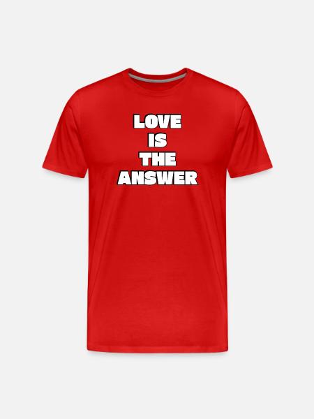 L’amour est la réponse - T-shirt bio Premium Homme - rouge