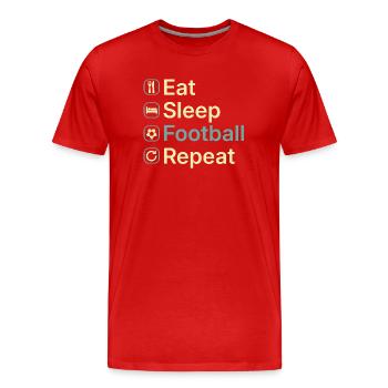 Mange Dors Soccer Répète Drôle de cadeau pour fan de football - T-shirt bio Premium Homme - rouge - Devant - Damien (186cm)