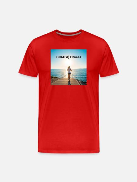 GIDAGI Fitness - Men's Premium Organic T-Shirt - red